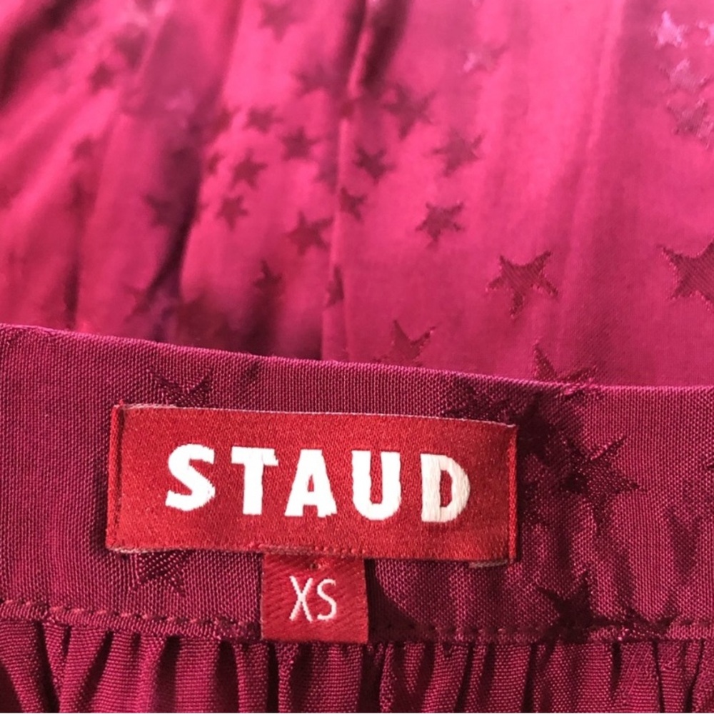 STAUD Magenta Star Pattern Dress XS